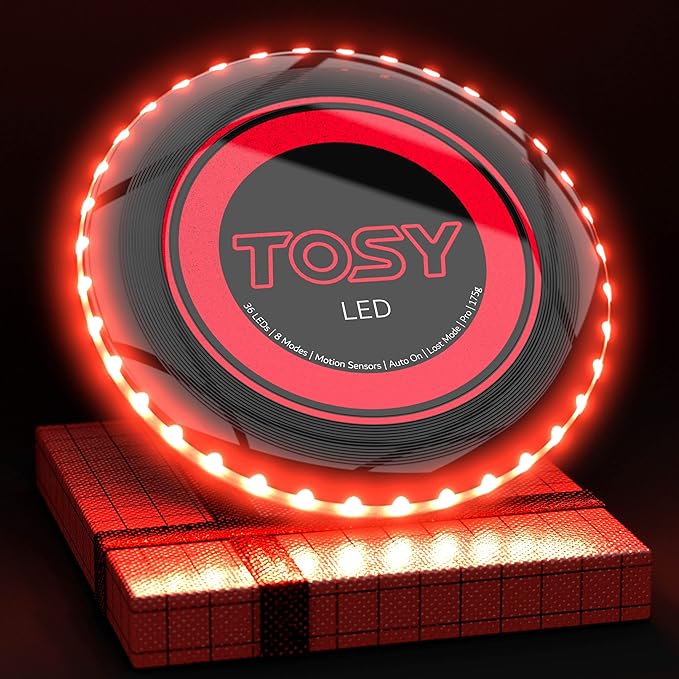 TOSY Bundle of 3 - RGB Black + 2X Red - Frisbee 108 LEDs, 16 Million Colors