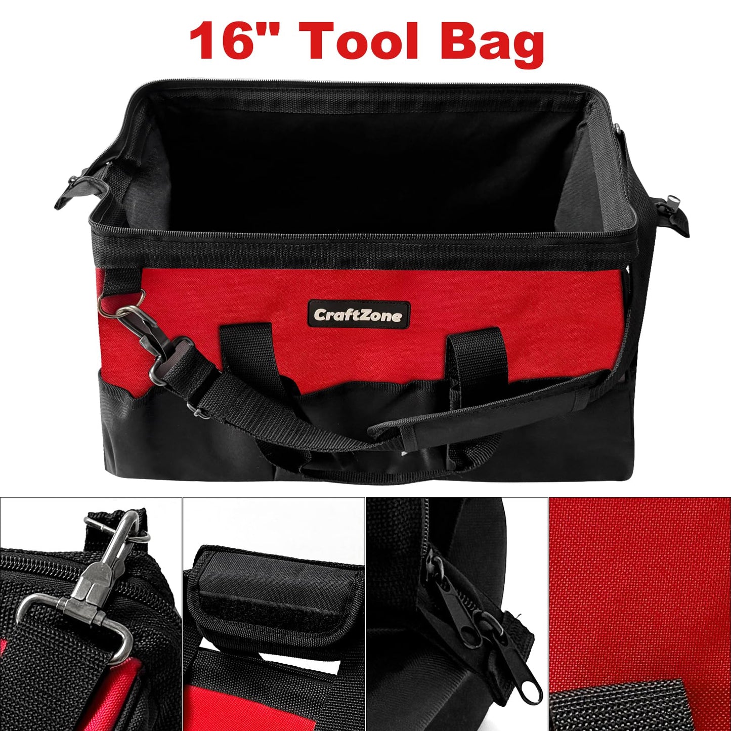 9 Pcs Masonry Hand Tool Set Concrete Trowel Set Includes Large Flat Finishing Wood Float Concrete Edger and Groover Wire Twister Margin Gauging in a Tools Bag