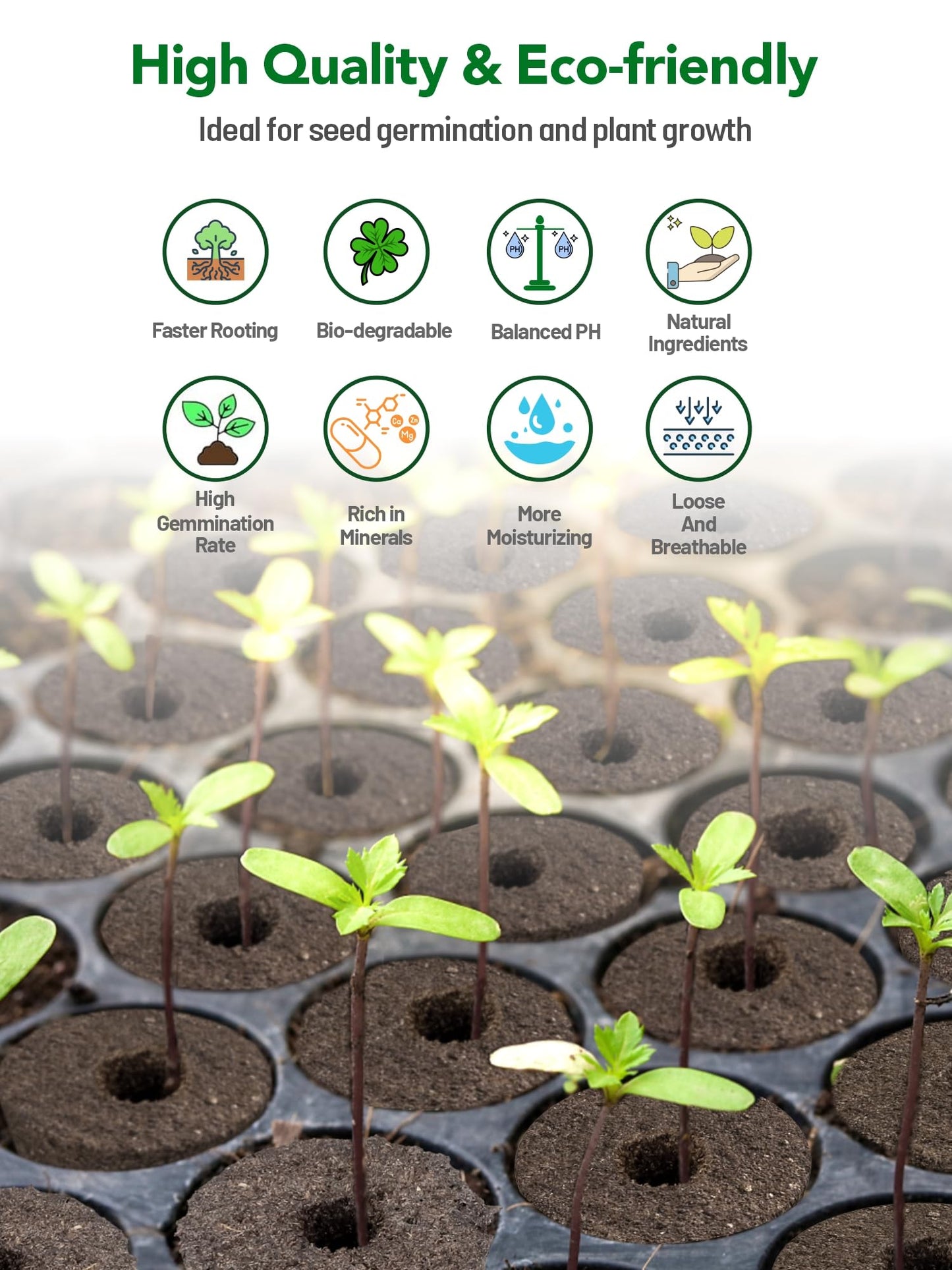 Growell 60 Pods Hydroponics Growing System & 120 Pack Grow Sponges