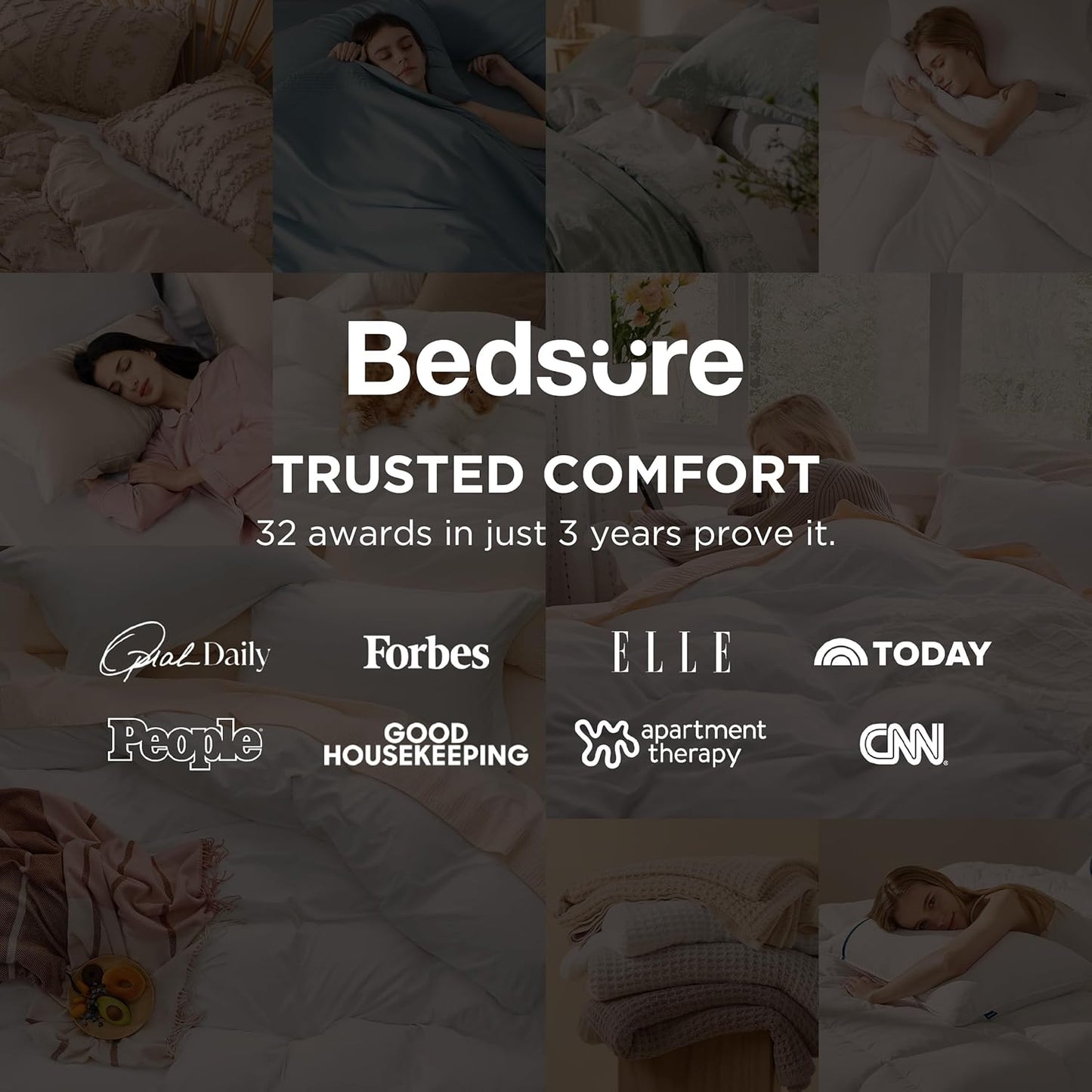 Bedsure Grey Duvet Cover Set - Extra Soft King Size Bedding | 3 Pieces with Zipper Closure, 104x90 Inches