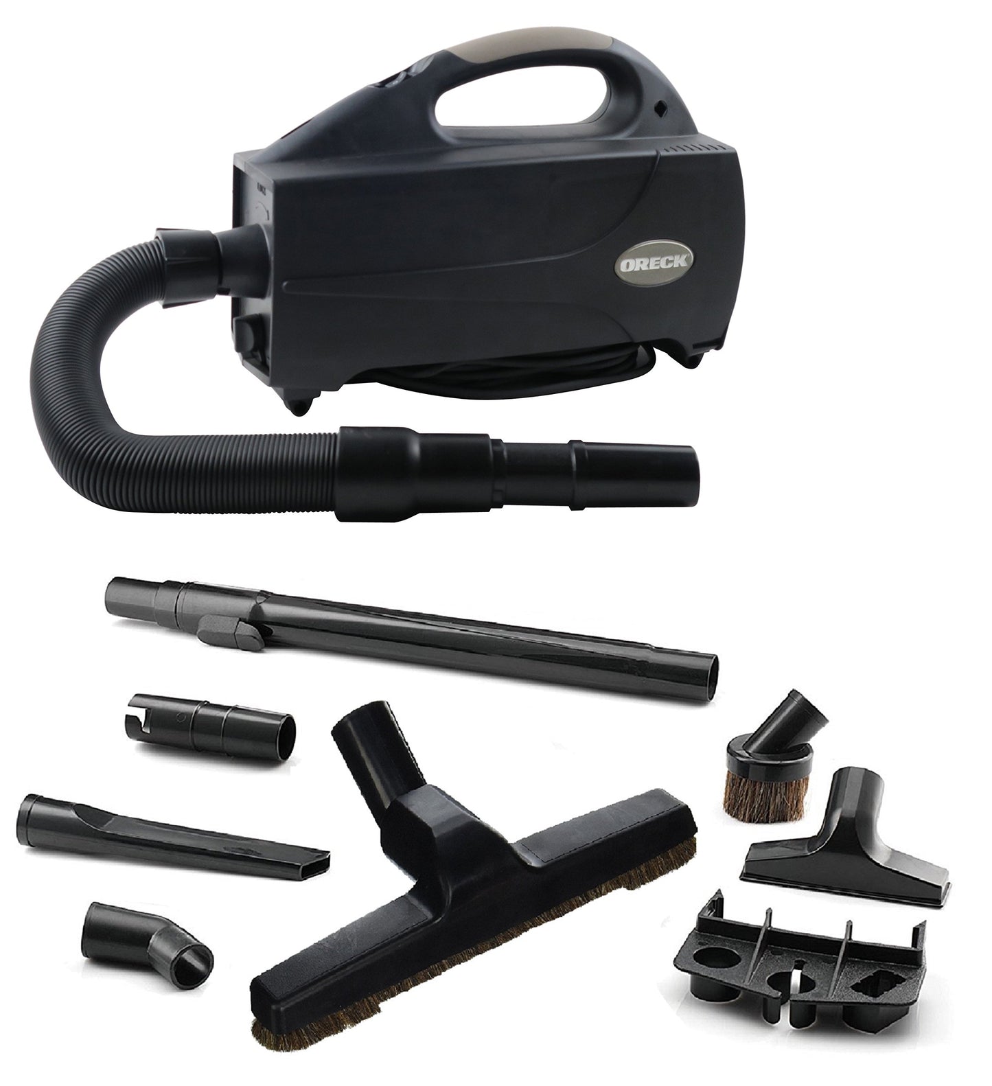 Oreck Compact Canister Vacuum Cleaner, Portable Handheld Vacuum for Carpet and Hard Floors, Lightweight, Powerful Suction with Versatile Tools, Corded Canister Vacuum Cleaners for Home Use