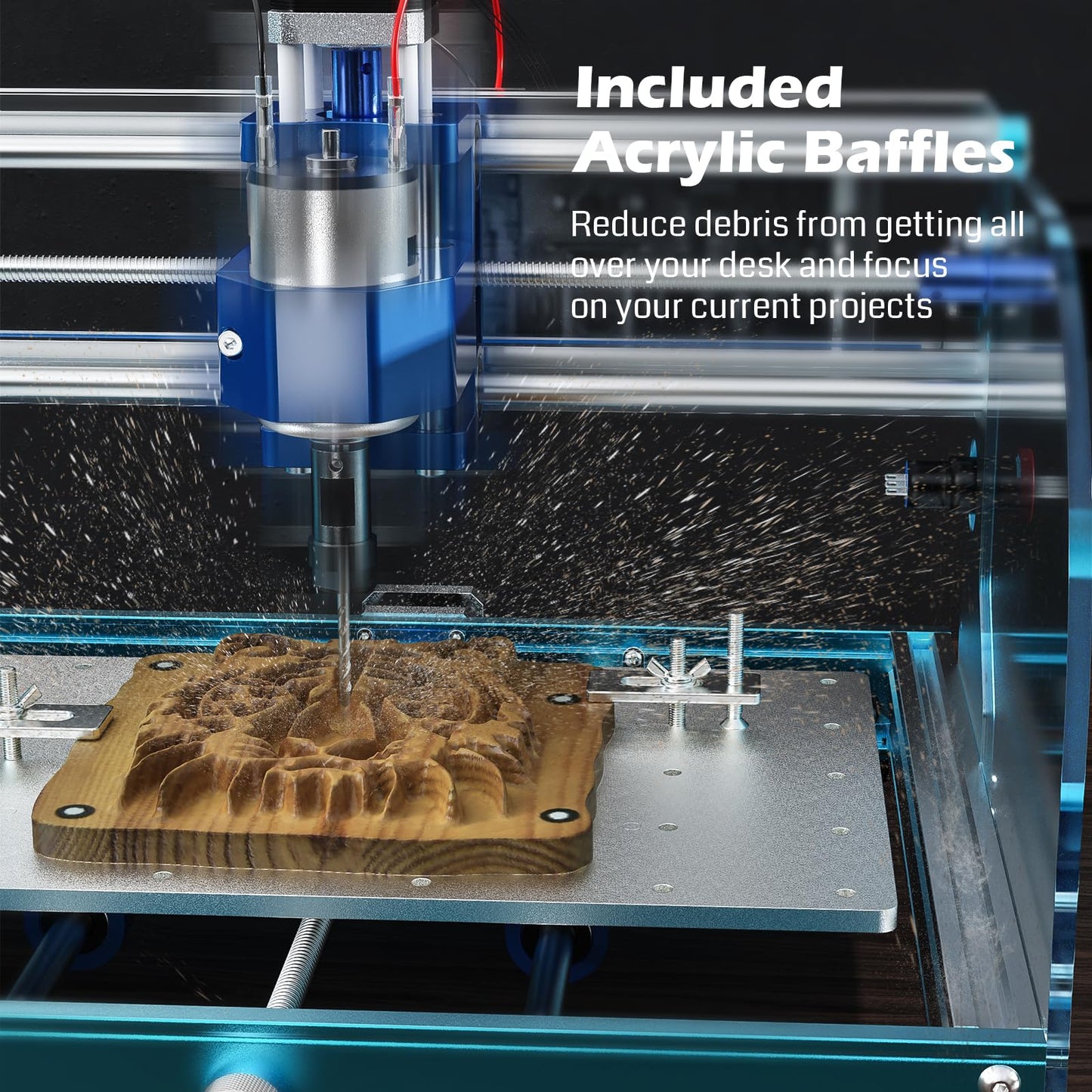 SainSmart Genmitsu 3018-PROVer V2 CNC Router Machine for Beginner, Mini Milling Engraver Kit with Z-Probe, Limit Switches, E-Stop, Ideal for Wood, Acrylic, MDF, Plastic (Without Offline Controller)
