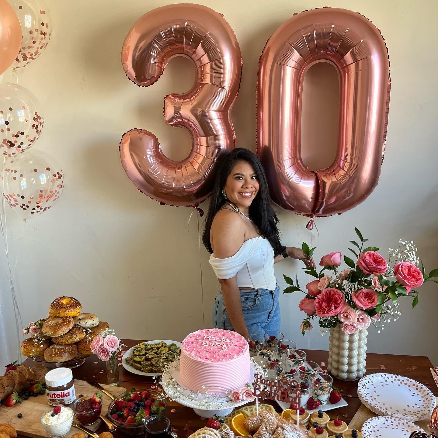 Rose Gold Number Balloons by [Brand Name] - 40 Inch 0 Balloon for Birthday Party Decorations | Perfect for All Ages