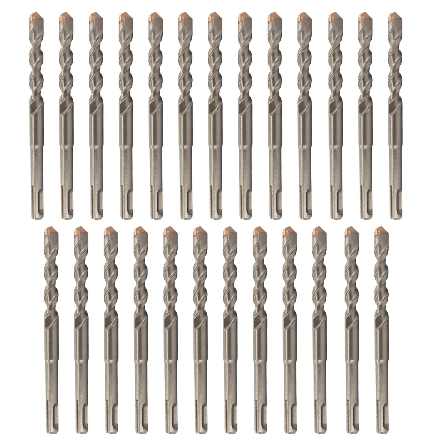 Drill America 1/4" x 8" PRO Series SDS-Plus 4-Cut Tip Hammer Bit Drill Bit (Pack of 25)