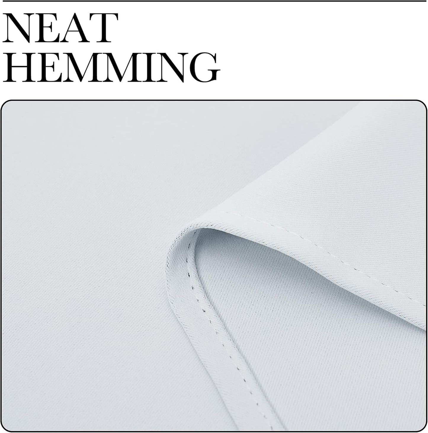 NICETOWN Room Darkening Curtains - Thermal Insulated Grommet Drapes for Bedroom | Greyish White, 2 Panels, 42x68