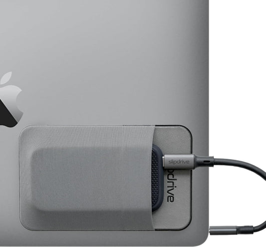 Slipdrive 5 3.2 - Portable Hard Drive Sleeve for Laptop - SSD Solid State Drive - Reusable Adhesive - x Stick on