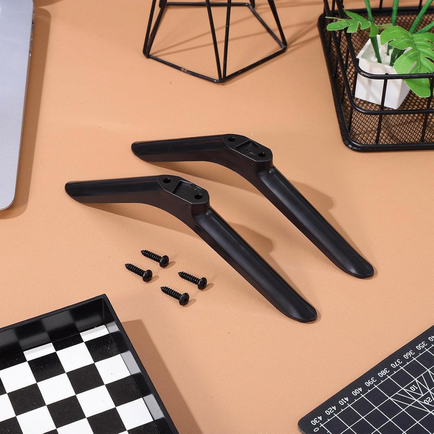 32 Inch SEWACC Universal Tv Stand Legs Replacement with Screws, Tabletop Tv Base Pedestal Feet for Tvs, Monitor