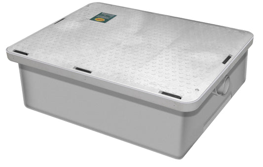 Canplas 3925A02LO Thermoplastic Grease Interceptor - Low Profile, 25 Gallons per Minute, 50 lb. Grease Capacity