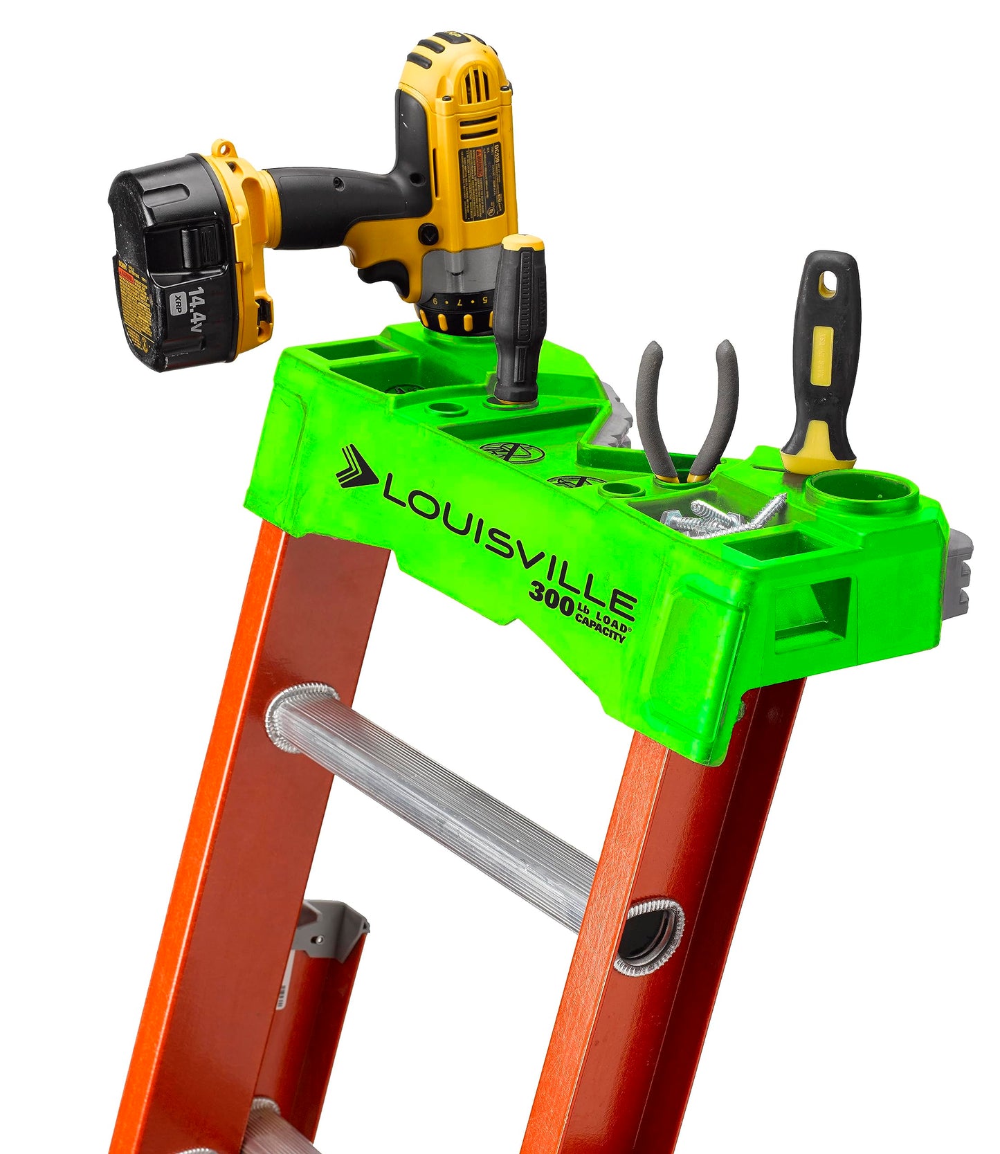 Louisville Ladder 24-Foot Fiberglass Extension Ladder, 300-Pound Capacity, L-3022-24PT, Red & FE3216 Fiberglass Extension Ladder 300-Pound Capacity, 16-Foot, Type IA, Orange