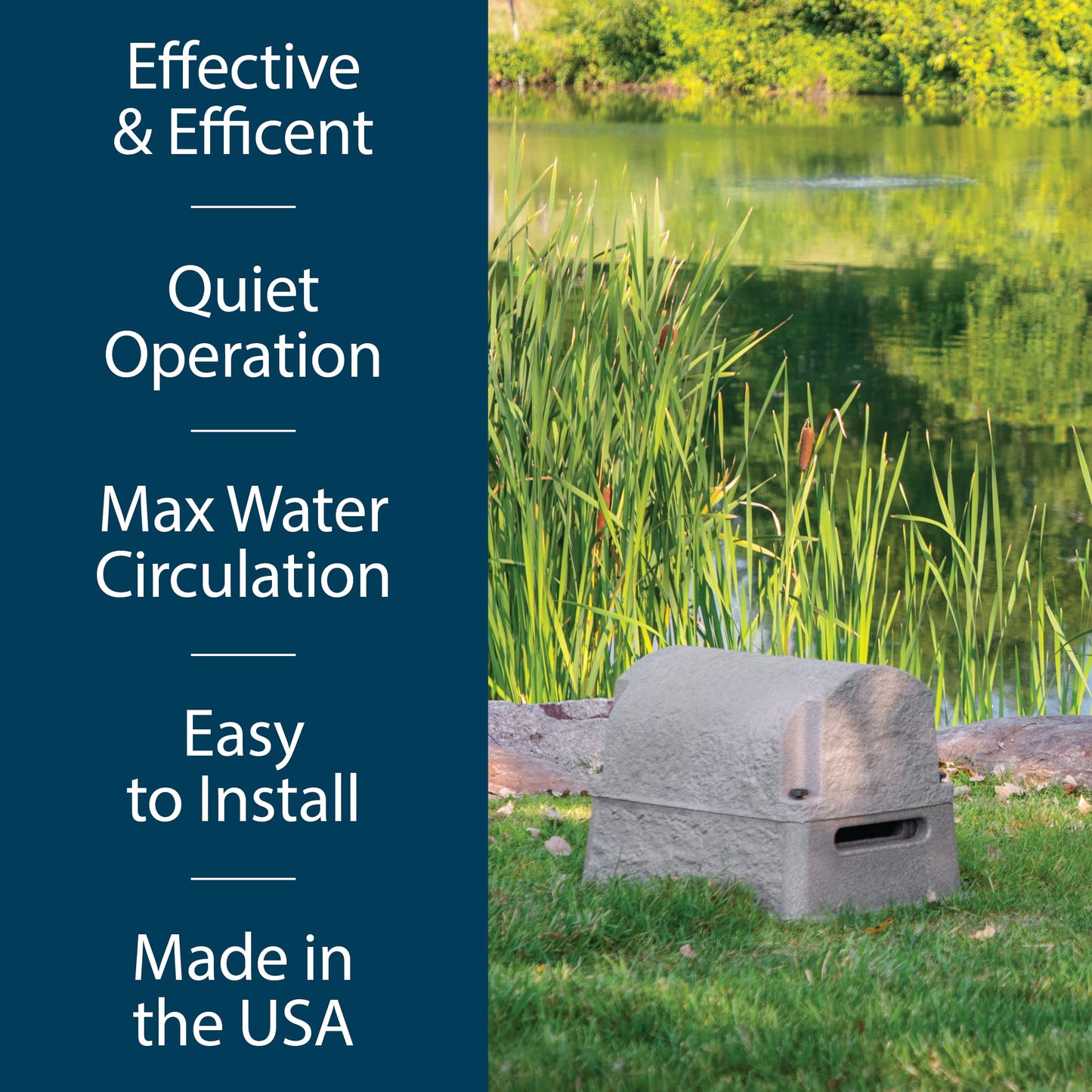 Airmax PondSeries PS10 Aeration System, Pond & Lake Aerator, Aerate Ponds & Lakes up to 1 Acres, Quiet & Energy Efficient Compressor, Maximum Water Circulation, 1 Air Diffuser Kit, 115v