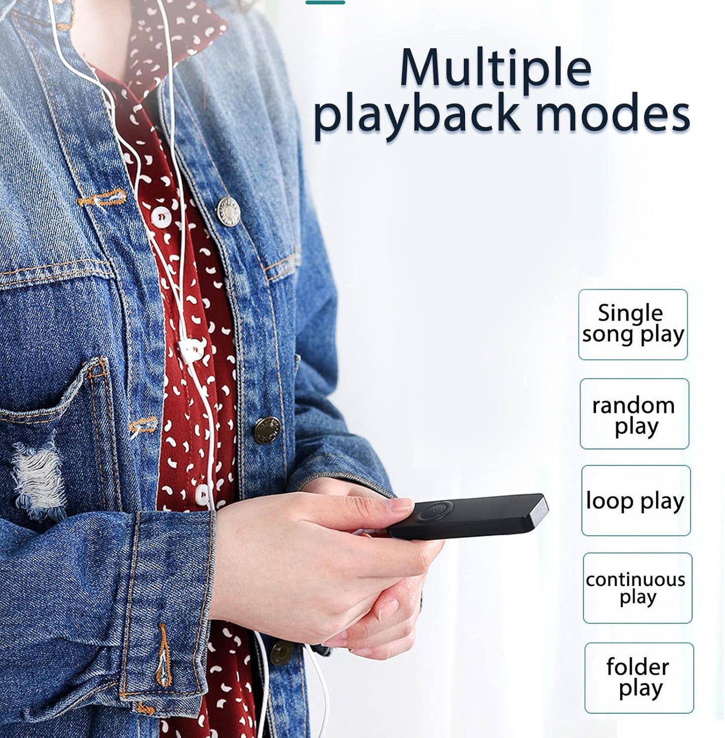 Denash MP3 8GB 64GB MP3 Player, Built-in HiFi Lossless Sound Music Player with Expandable Memory & USB Flash Drive