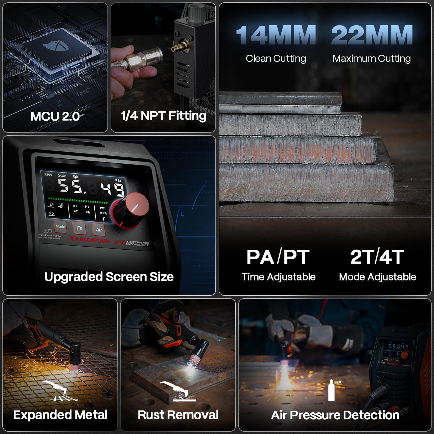 ARCCAPTAIN iControl CUT55 Prolux and AG-60 Plasma Cutter Torch Consumables