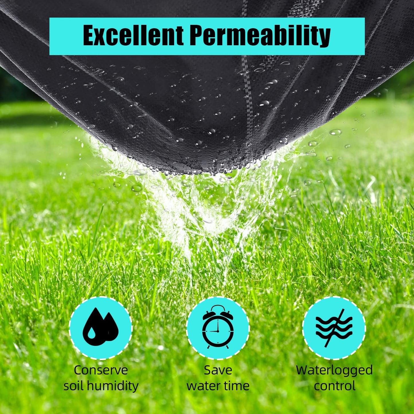 ExploreHorizon 6.5ft X 300ft Weed Barrier Landscape Fabric Heavy Duty, Premium 3.0 oz Ground Cover Weed Block Gardening Mat, Easy Setup & Superior Weed Control, for Erosion Control, Weed Barrier