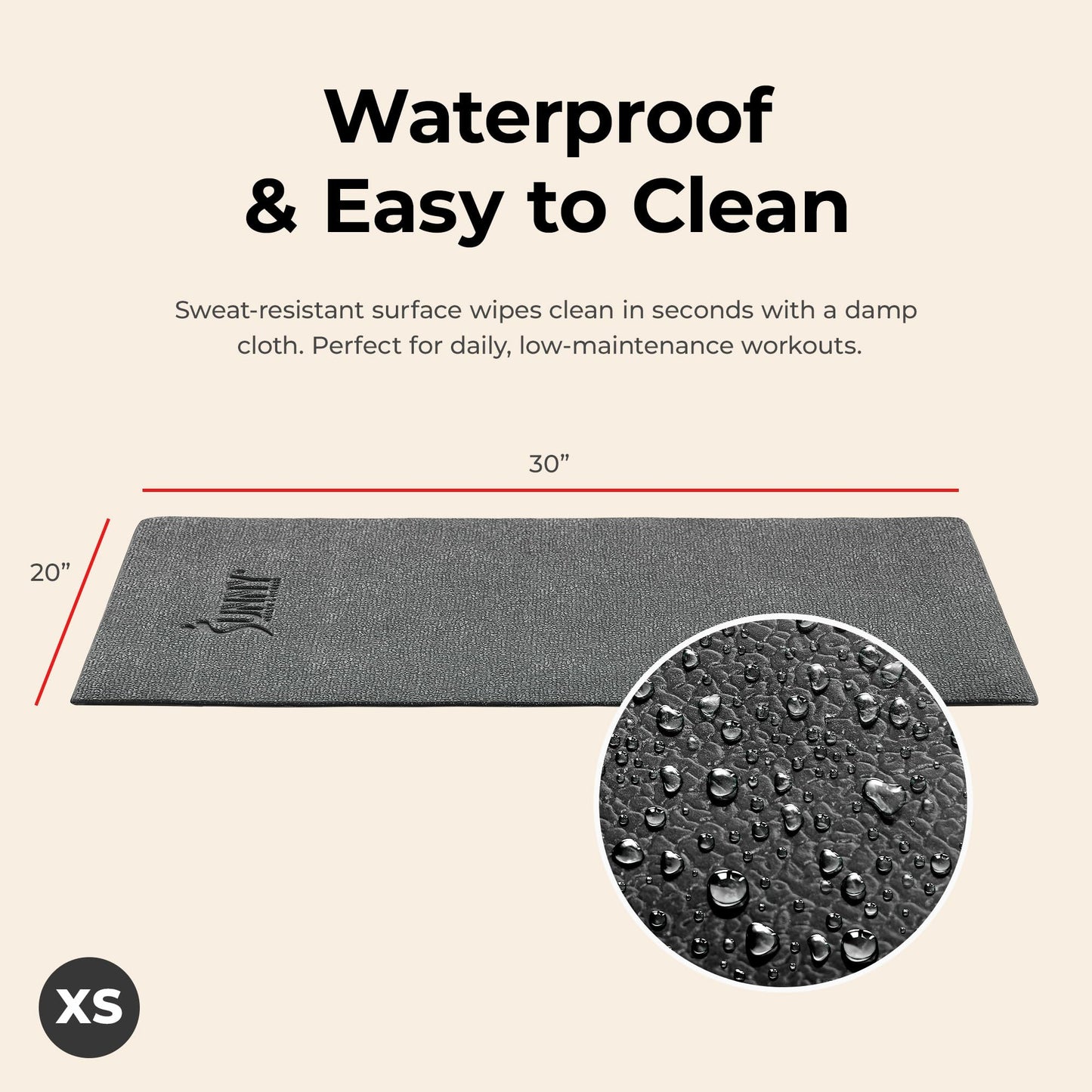 Sunny Health & Fitness Home Gym Foam Floor Protector Mat for Fitness & Exercise Equipment - Available in 4 Size Options