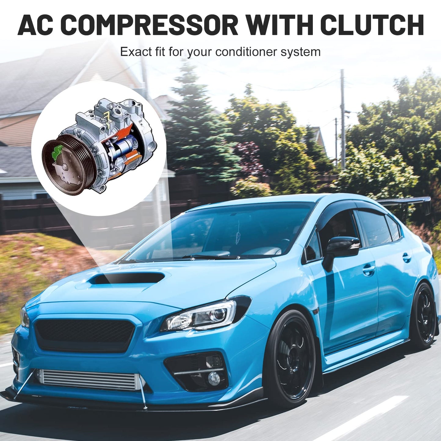 New AC Air Condition Compressor w/Clutch for 2013-2018 Chevrolet Sonic L4 1.8L 1.8 (NOT for 1.4L Engine; for manual temp control only), 29167C, 42699130