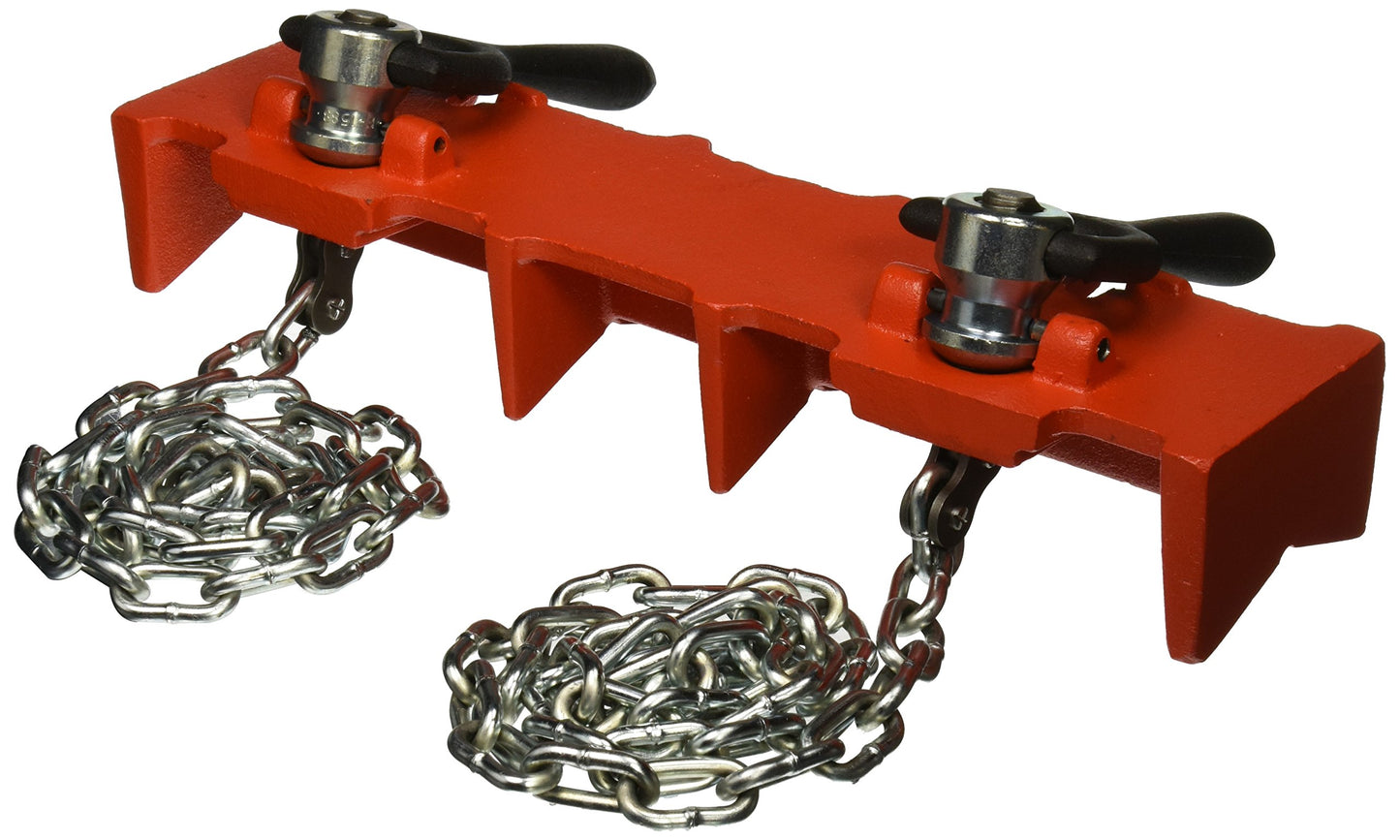 RIDGID 40220 461 Straight Pipe Welding Vise, 1/2-inch to 8-inch Pipe Welding Clamp,Red,Small