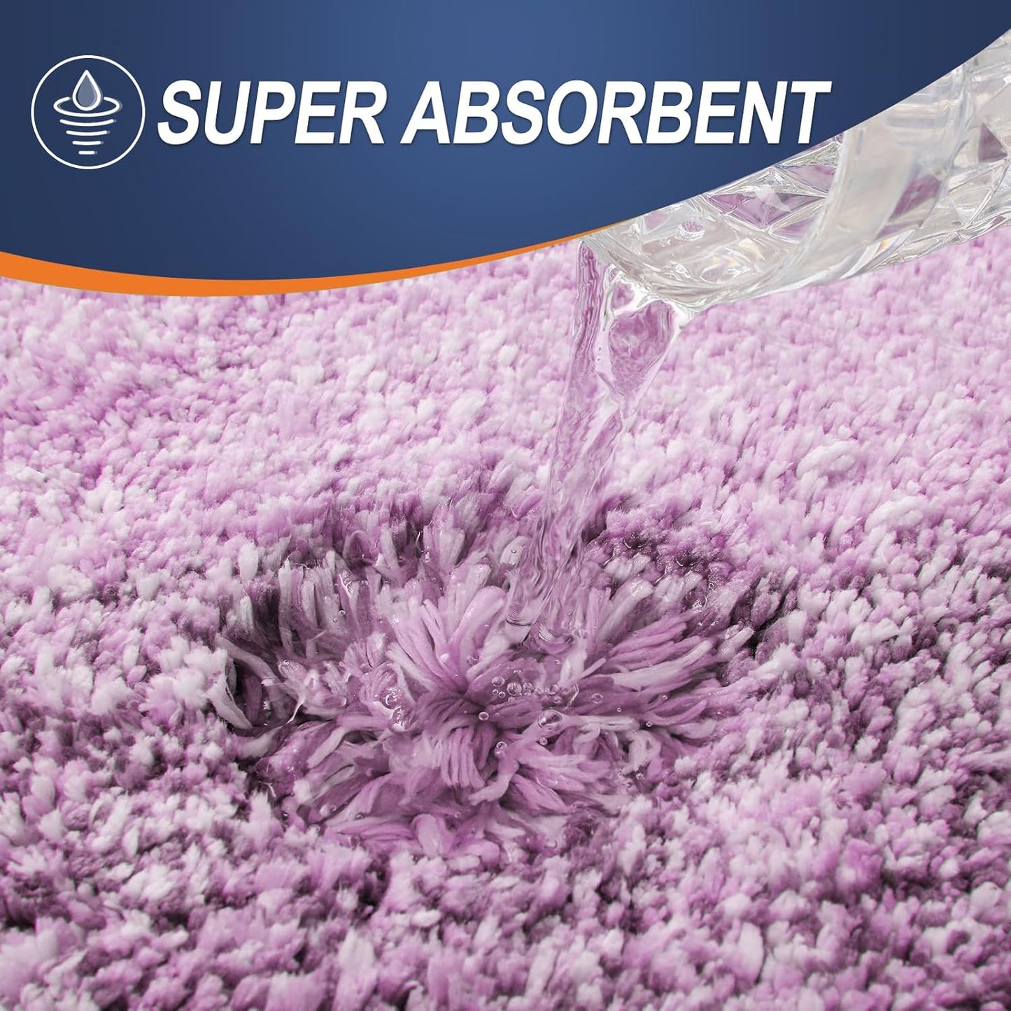OLANLY Bathroom Rugs - Extra Soft Microfiber Mat | Quick-Dry, Washable, Rubber Backing - 30x20, Pinkish-Purple