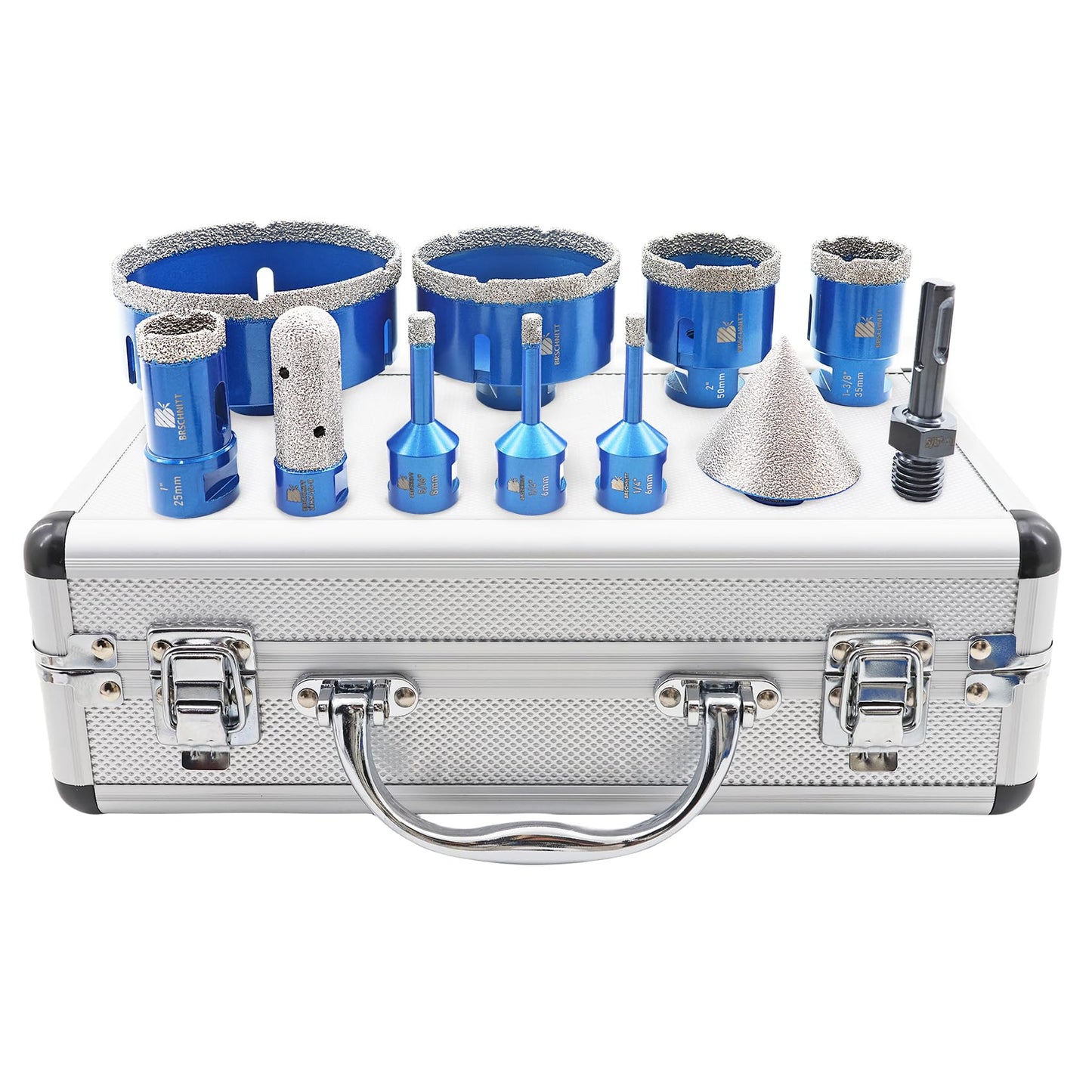 2-1/2 Inch Diamond Core Drill Bit for Porcelain Tile Ceramic Marble Granite Diamond Core Drill Bit Set - 1/4"-4" Tile Hole Saw