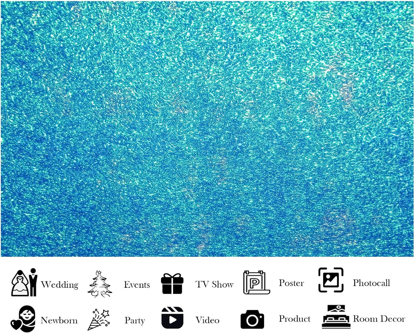 LidyMini 10x5ft Fabric Sparkling Blue Water Backdrop Glistening Ripple Texture Background Minimalist Nature Shooting