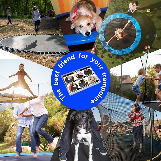 Self-Adhesive Trampoline Patch Repair Kit | Repair Trampoline Mat Tear or Hole in a Trampoline Mat Ground Stakes