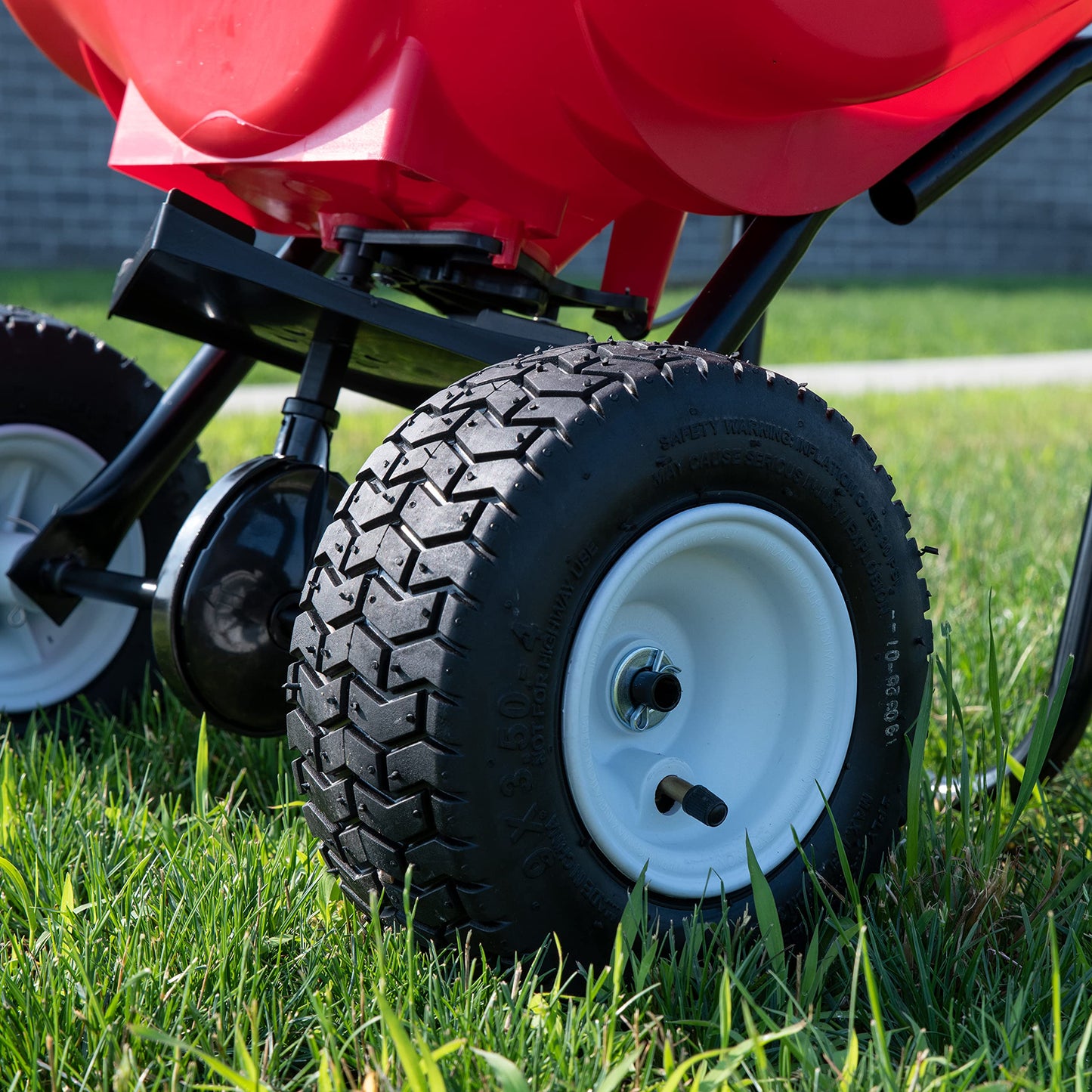 EarthWay 2050P 80lb Broadcast Spreader, Lawn Aerator, Fertilizer Spreader, 80lb Capacity, Pre-Assembled, with Rustproof Poly Hopper and Adjustable Drop Rate for Lawn Care & Seed Spreading