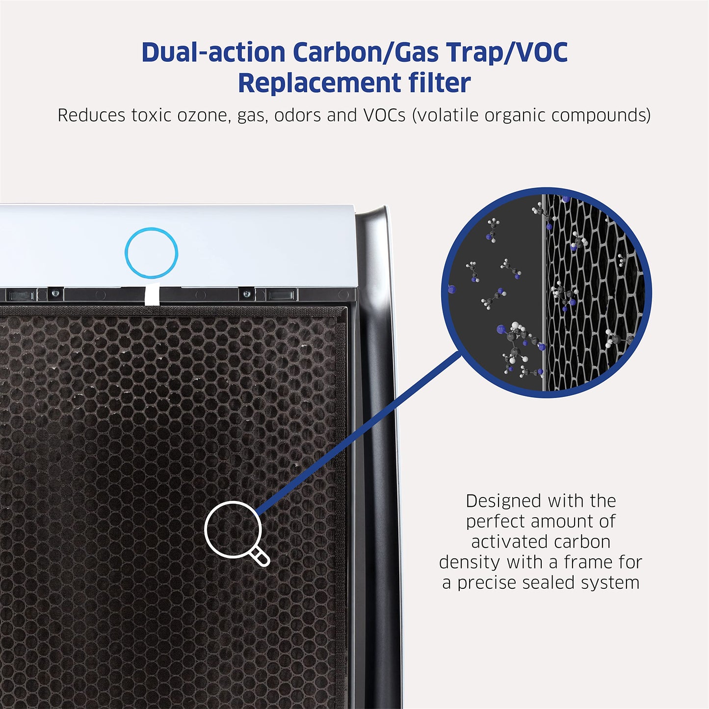 AIRDOCTOR 3500i SMART Air Purifier for Living Rooms & Bedrooms with UltraHEPA, Carbon/VOC, Pre-Filters with Extra VOC Replacement Filter Bundle