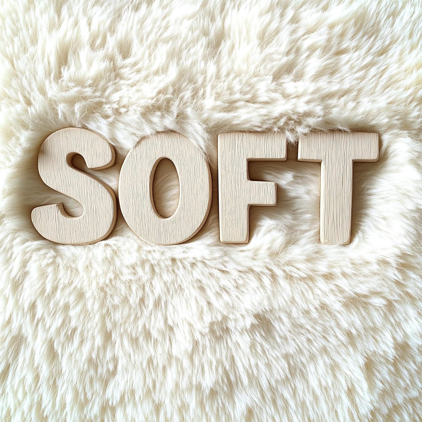 OLANLY Large Area Rug - Soft Fluffy Shaggy Carpet for Living Room & Bedroom | 6x10 ft, Ivory