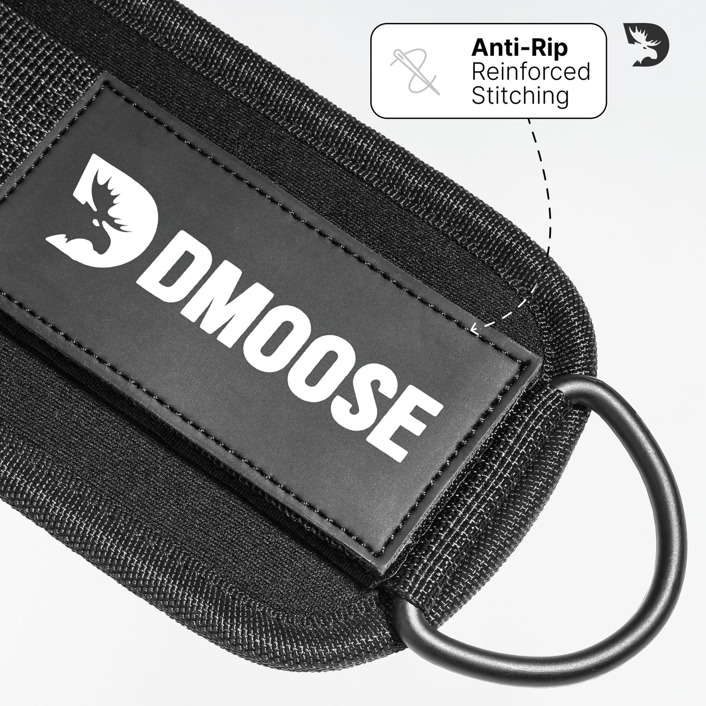 DMoose Ankle Strap for Cable Machine Attachments - Gym Ankle Cuff for Kickbacks, Glute Workouts, Leg Extensions, Curls, Booty Hip Abductors Exercise for Men Women
